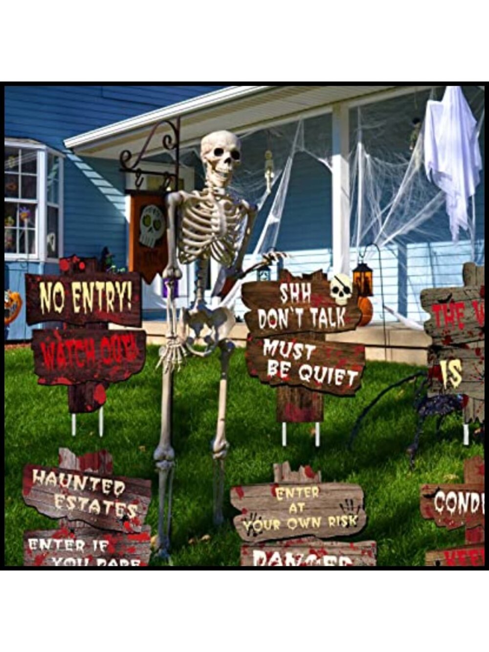 Halloween Yard Signs 6 Pack Corrugated Plastic Stakes Outdoor Decor